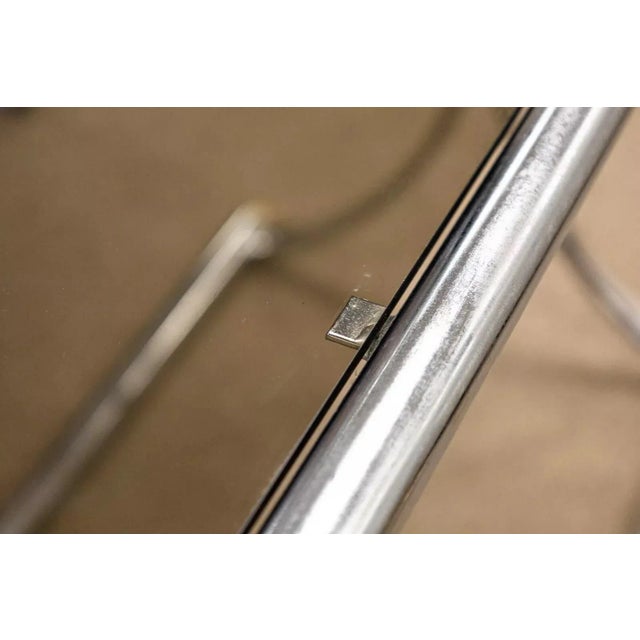 Maison Jansen Style Chrome Smoked Glass Contemporary Modern Console Sofa Table For Sale In Detroit - Image 6 of 8
