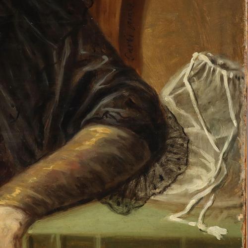 Portrait of a Noblewoman, 1800s, Oil Painting For Sale - Image 5 of 12