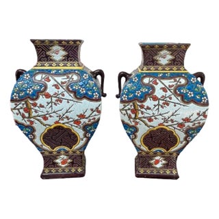 Vases from Sarreguemines, 1950s, Set of 2 For Sale
