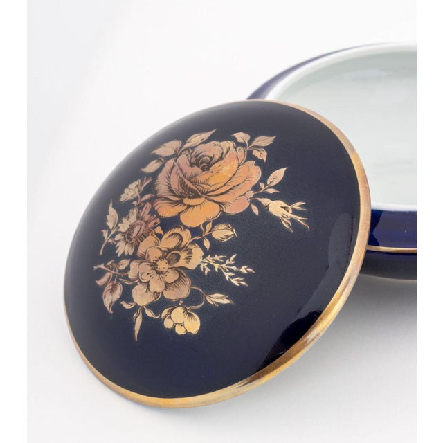 KPM Porcelain KPM and Limoges Cobalt Blue Porcelain Boxes, 10 For Sale - Image 4 of 17
