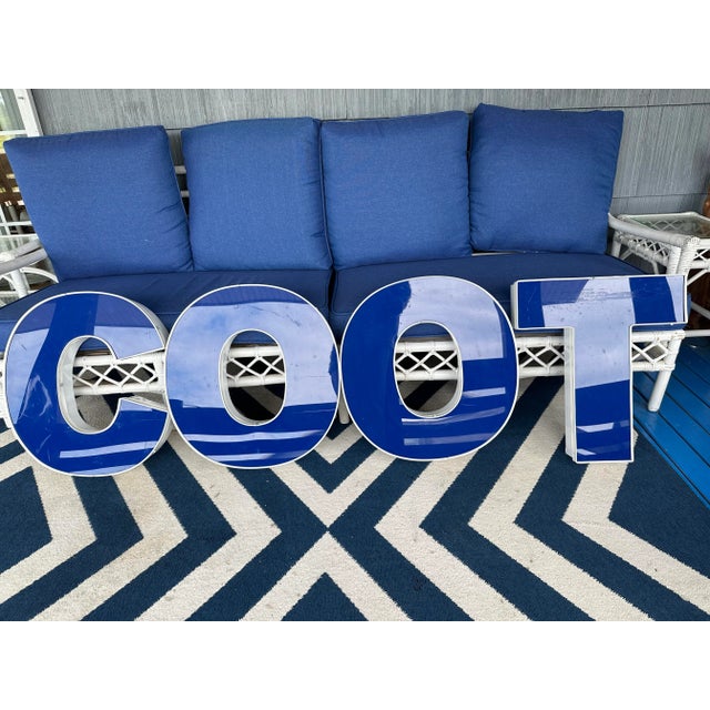 Early 21st Century Large Industrial Channel Letters in Sign Coot or C O O T, Giant Set of Four For Sale - Image 11 of 12