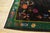A Colorful Floral Design in a Blackground Color Antique Chinese Art Deco Rug For Sale - Image 10 of 12