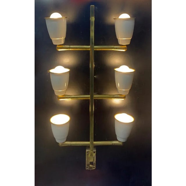 Brass Sconces attributed to Pietro Chiesa, 1950s, Set of 2 For Sale - Image 4 of 6