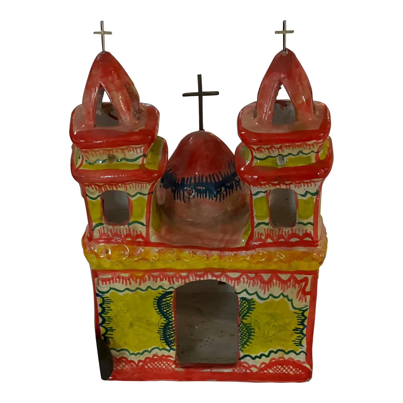 Vintage Made in Mexico Spanish Mission Votive Holder W/ Sterling