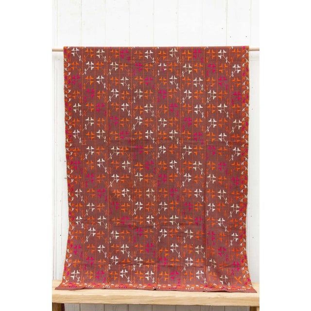 Mid-Century Punjabi Phulkari Throw For Sale - Image 4 of 9