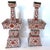 Pair Chinese Qing Porcelain Coral Red Bajixiang Candlesticks For Sale - Image 9 of 15