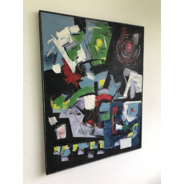 Christine Opolos Mid-Century Modern Abstract Expressionist Oil Painting ...