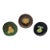Vintage 1990s R Wood Pottery Plates - Set of 3 For Sale