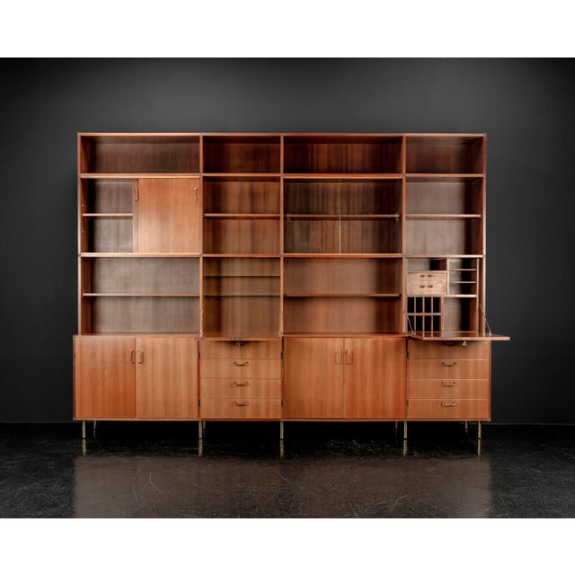 Sideboard with Shelves by Erwin Behr Study for Bmz, 1950s For Sale - Image 4 of 18