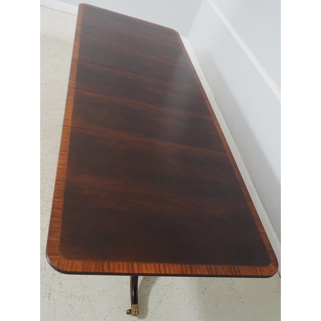 Stickley Regency Style Mahogany Double Pedestal Dining Table For Sale - Image 14 of 18