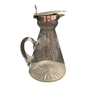 1928 English Sterling & Glass Whiskey Noggin
