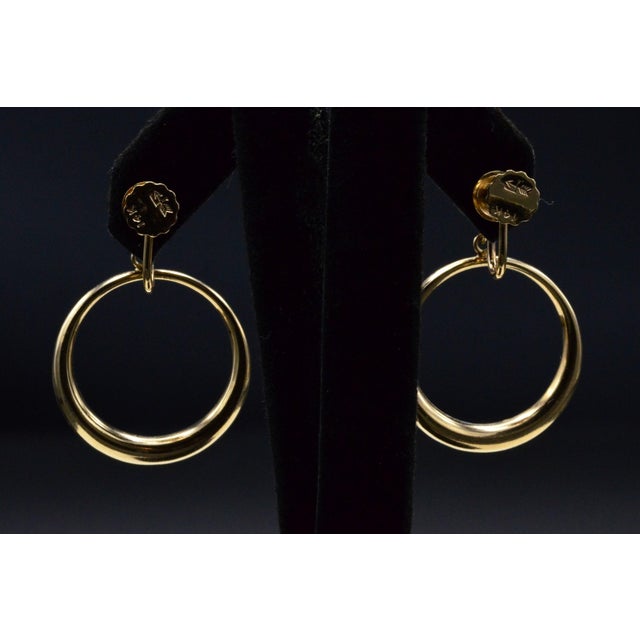 The McHenry: Yellow Gold Statement Earrings, 2 Pieces For Sale - Image 4 of 5