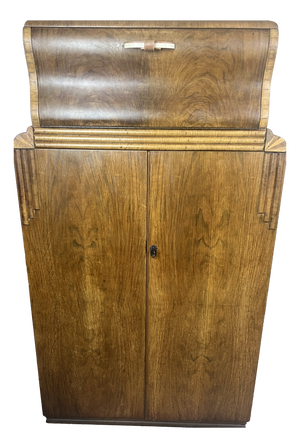 Vintage Art Deco Metaphoric Cocktail Drinks Cabinet, 1930s