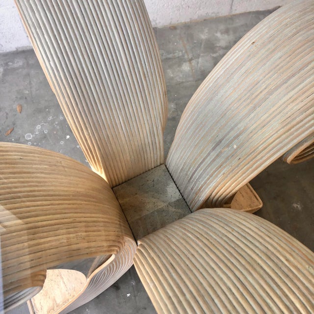Vintage Coastal Twisted Pretzel Rattan Dining Table. Circa 1980s For Sale - Image 12 of 13