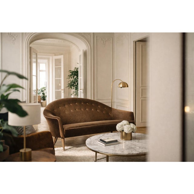 Brown Mid-Century Scandinavian Modern Paradiset Sofa by Kerstin Hörlin-Holmquist for Nordiska Kompaniet, 1950s For Sale - Image 8 of 18