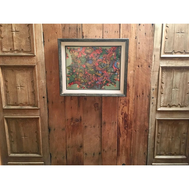 Abstract Vintage Mid-Century Edmund Kohn "Christmas Bouquet" Painting For Sale - Image 3 of 13