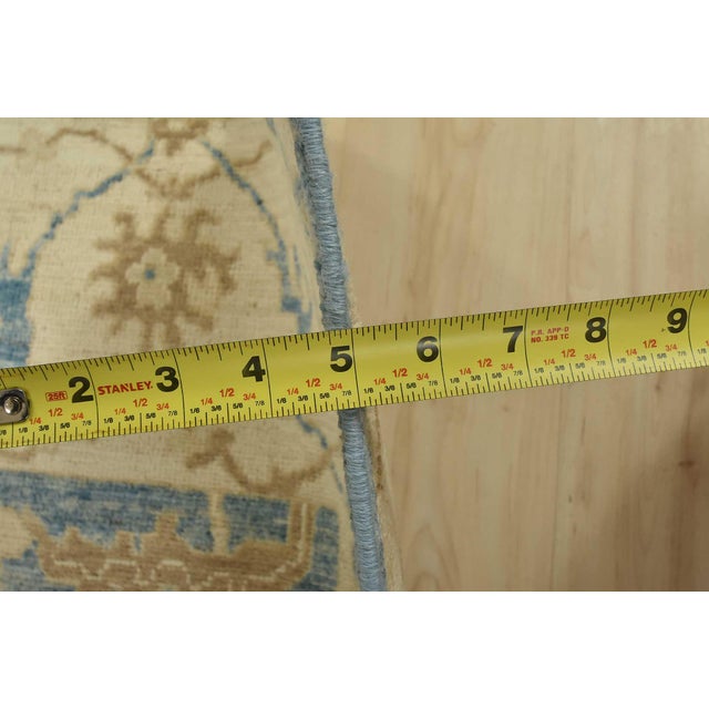 Oushak Rug 5’11” X 8’11” Blue Wool Traditional Hand-Knotted Oriental Carpet For Sale - Image 12 of 14