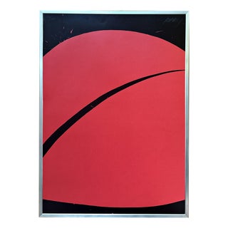 Markus Prachensky, Red on Black, 1968, Silkscreen Print For Sale