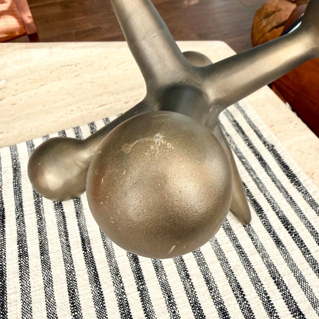 1960s Giant Mid Century Modern Bill Curry Jax Jacks Bookend Doorstop 11” - 13” Vintage For Sale - Image 5 of 9