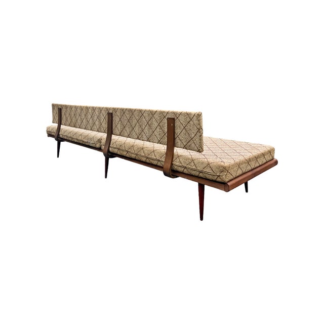 Tan Vintage Mid Century Modern Long Sofa Daybed Adrian Pearsall Attributed Design For Sale - Image 8 of 10