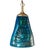 Art Glass Aqua Blue Pendant Light For Sale - Image 9 of 12