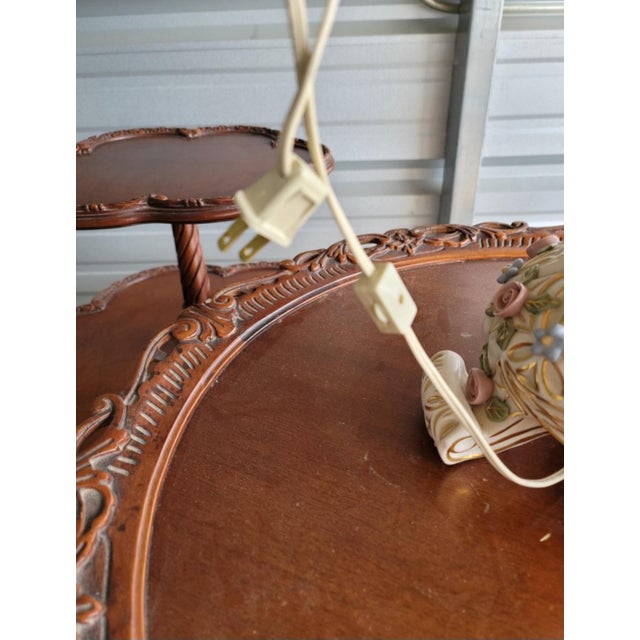 Vintage Rustic European Porcelain Lamp For Sale In Detroit - Image 6 of 7