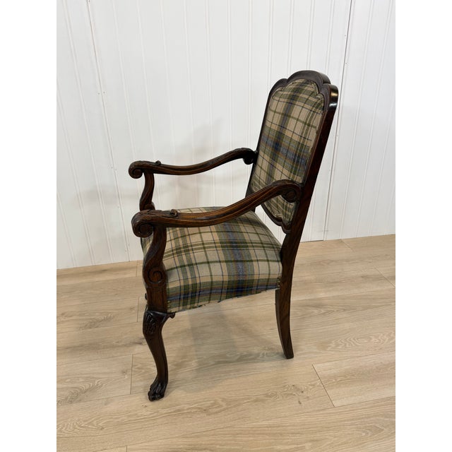 Newly Upholstered French Arm Chair For Sale - Image 9 of 12