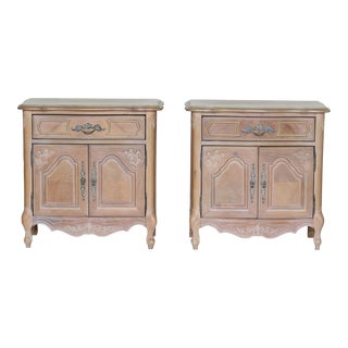 Vintage French Provincial Nightstands, a Pair For Sale