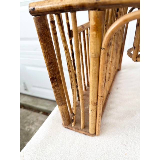 Late 20th Century Vintage Bamboo Breakfast Tray For Sale - Image 5 of 11