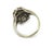 Mid 20th Century Mid 20th Century Art Deco Diamond & Sapphire 18k White Gold Filigree Ring - Size 6 For Sale - Image 5 of 6