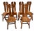Brutalist Oak Dining Room Chairs from Kunstmeubelen de Puydt, Belgium, 1970s, Set of 6 For Sale