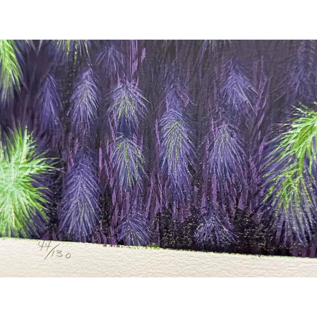 Gordon Mortensen "Beach Flowers" Signed Numbered Woodcut Art Print, For Sale In Denver - Image 6 of 7