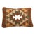 Arteverk Handwoven Afghan Kilim Lumbar Pillow — Brown & Green Diamonds For Sale