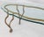 1970s Mid-Century Modern Oval Glass Gold Wrought Iron Base Coffee Table For Sale - Image 4 of 13