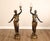 High Quality Pair Of Neoclassical Style Figural Torchere Floor Lamps Featuring Classical Female Figures Holding Flame Form...