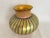 Lundberg Studios, California, intricate hand blown glass vase #061717 signed & dated 2002 Gorgeous iridescent gold color-...