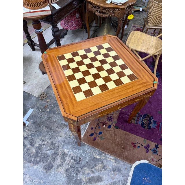 Mid 20th Century Italian Inlaid Convertible Game Table For Sale In New Orleans - Image 6 of 12