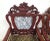 Mid Century Chinese Asian Rosewood & Marble Armchairs - a Pair For Sale In Miami - Image 6 of 13