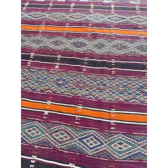 Antique Long Moroccan Kilim For Sale - Image 9 of 18