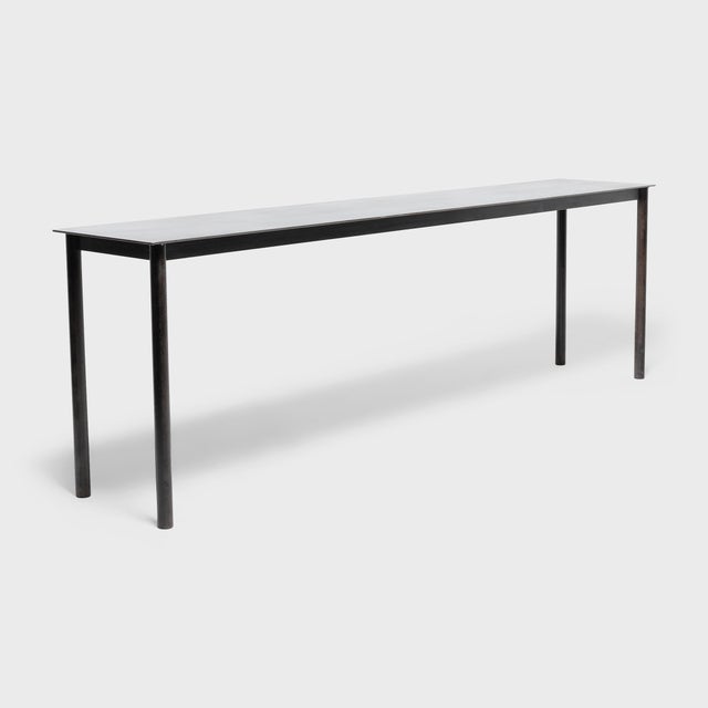 Contemporary Jim Rose Ming Steel Offering Table For Sale - Image 3 of 6