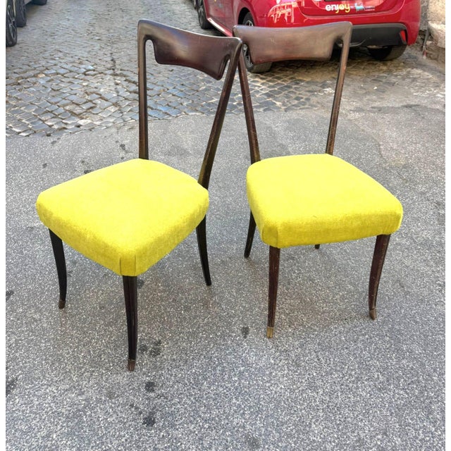 Brown Vintage Italian Chair, 1950s For Sale - Image 8 of 10