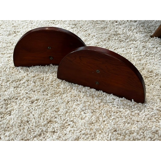 Vintage Half-Moon Wall Shelves, Pair For Sale - Image 4 of 10