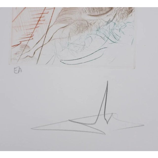 Salvador dali (1904-1989) decameron: the angel gabriel, 1972 original color engraving (rigal workshop) signed in pencil...