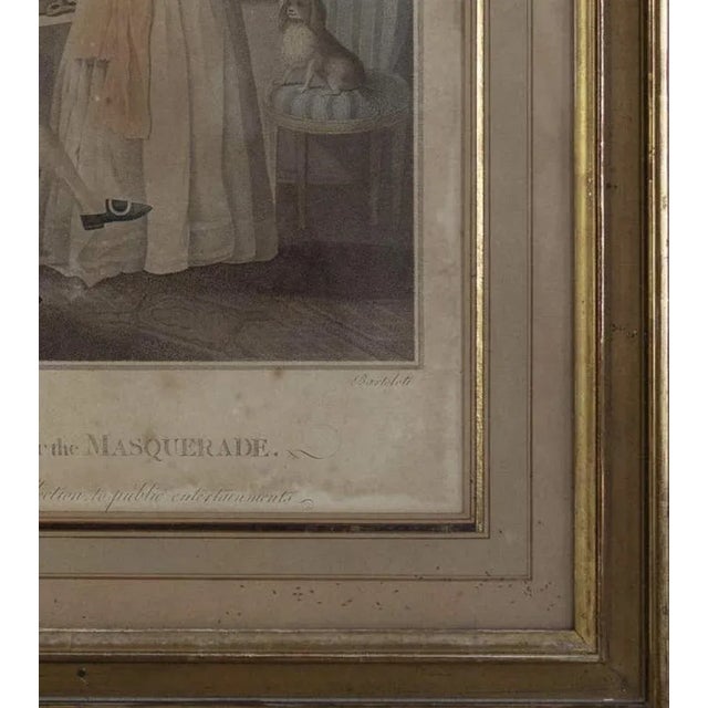 Francesco Bartolozzi, Dressing for the Masquerade, Late 18th Century, Engraving, Framed For Sale - Image 5 of 7