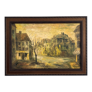 Cragoni – Large Urban Cityscape, Original Oil on Canvas