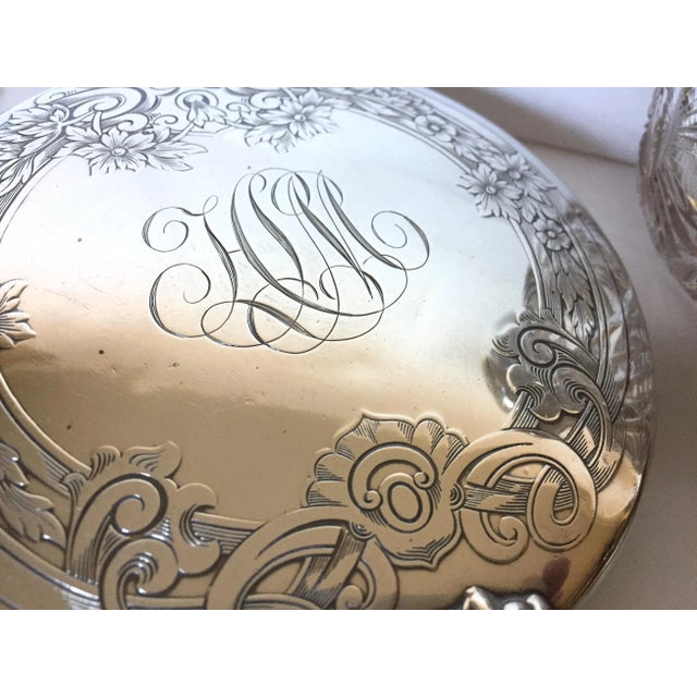 Gorham Silver Co. Late 19th Century Antique Sterling Silver Vanity Set by Gorham - 10 Pieces For Sale - Image 4 of 11