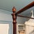 Solid Mahogany Rice Carved Four Poster Queen Bed With Canopy Frame and Low-Profile Boxspring For Sale - Image 11 of 12