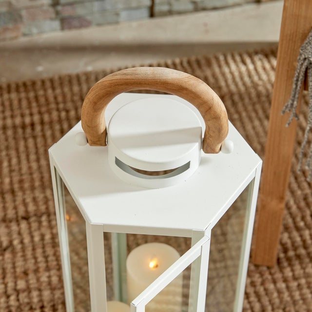 White Dockside Outdoor Lantern Small For Sale - Image 8 of 8