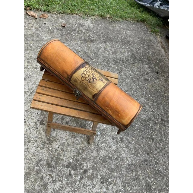 Wooden Hand Painted Wine Bottle Holder, 2019, in Very Good conditions. Designed from 2000