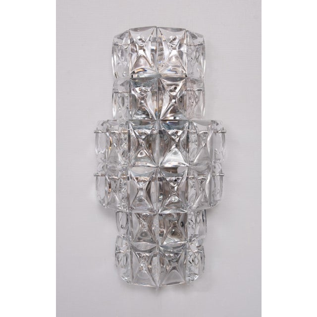 Large German Crystal Glass Wall Lamps from Kinkeldey, 1970s, Set of 2 For Sale - Image 13 of 14